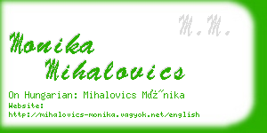 monika mihalovics business card